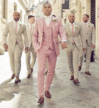 Load image into Gallery viewer, Pink Wedding Suits for Groom Groomsmen Classic Fit WS1802