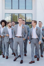 Load image into Gallery viewer, Medium Grey Wedding Suits for Groom Groomsmen Classic Fit WS1805