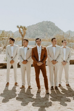 Load image into Gallery viewer, Burnt Orange Wedding Suits for Groom Groomsmen Classic Fit WS1806