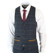 Load image into Gallery viewer, Mens 3 Piece Lapel Lattice Herringbone Wool Tweed Suit Slim Fit Suits