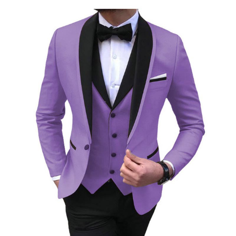 Men's Suits 3 Pieces Lapel Tuxedos Groomsmen For Wedding Suits ...