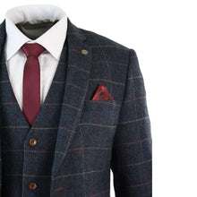 Load image into Gallery viewer, Mens 3 Piece Lapel Lattice Herringbone Wool Tweed Suit Slim Fit Suits