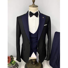 Load image into Gallery viewer, Men’s 3 Pieces Suit Shawl Lapel One Button Tux For Formal Wedding Clothing(No Tie)