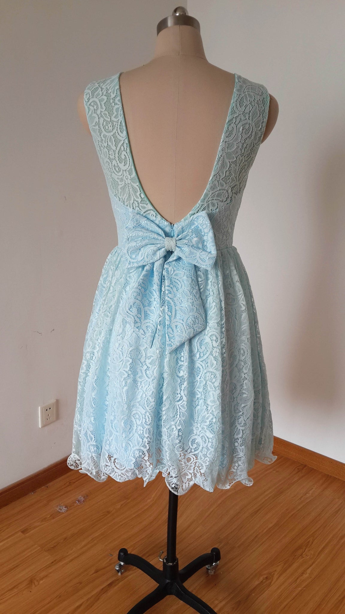 sky blue short bridesmaid dresses Halter Bridesmaid Dresses,Short Bridesmaid Dress,Skyblue Bridesmaid Dress,BD00243, US16 / Peach