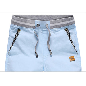 Linen And Cotton Splicing Five-point Shorts For Casual Shorts