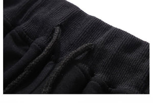 Bondage Opening Black Zipper Pocket Drawstring Shorts For Casual Outdoor