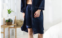 Load image into Gallery viewer, Solid Color Silk Men&#39;s Short Pajama Pants Summer Loose Home Pants
