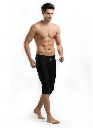 Men's Cropped Swim Shorts Boxer Stretch Swim Shorts