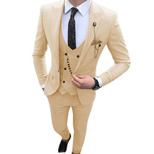 Load image into Gallery viewer, Men’s Suit 3 Piece Suit Collar Double Breasted Wedding Grooms Custom Made Tuxedos Suits