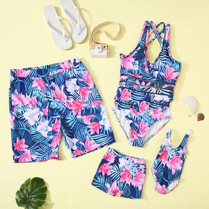 Family Parent-Child Swimsuit Print Swimwear