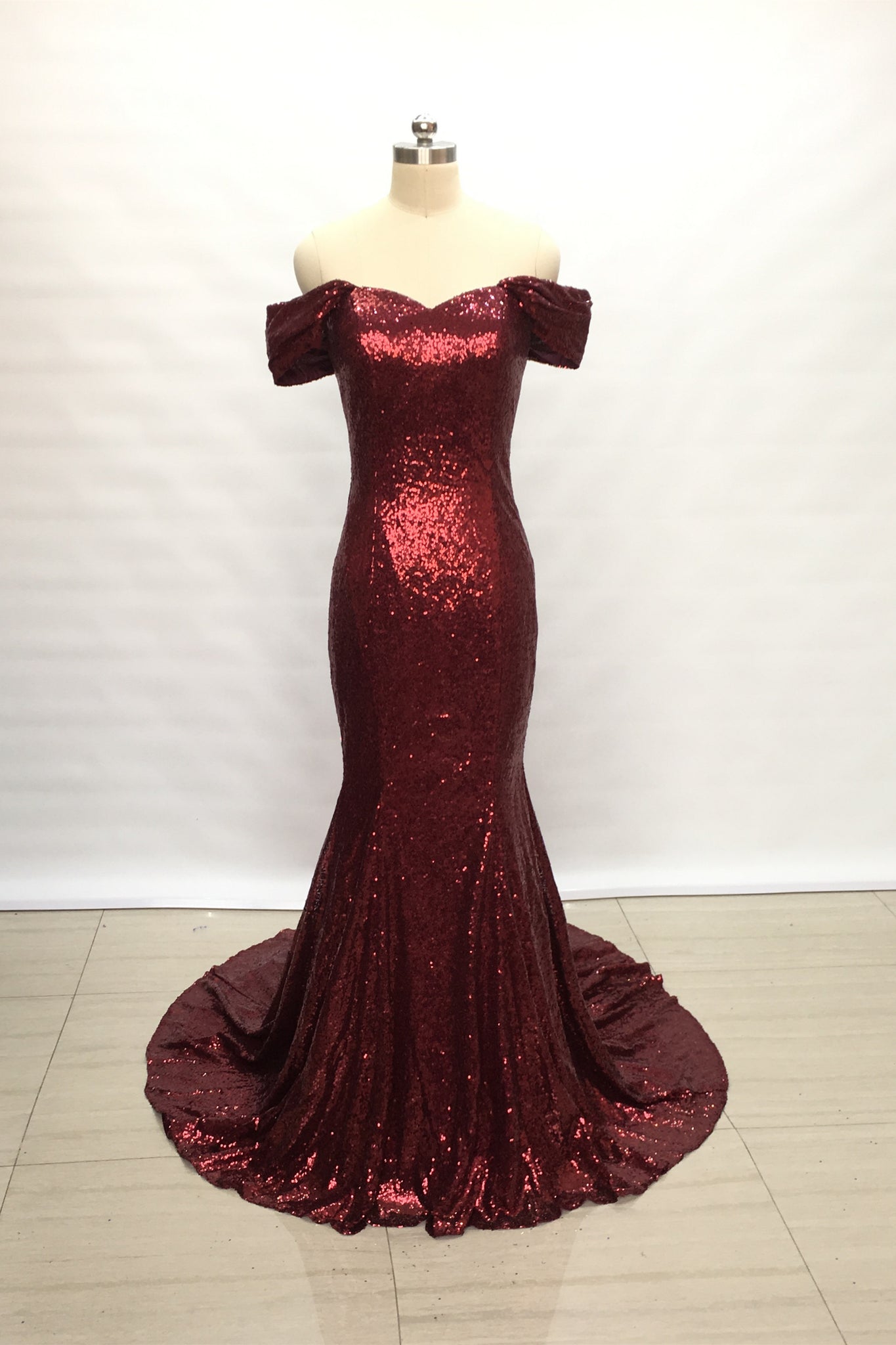 Off Shoulder Burgundy Sequin Long Bridesmaid Dress Mermaid DressCulture Off Shoulder Burgundy Sequin Long Bridesmaid Dress Mermaid DressCulture