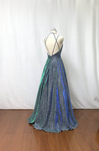 Load image into Gallery viewer, Glitter Emerald Green Long Prom Dress 2020