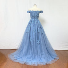 Load image into Gallery viewer, Dusty Blue Prom Dress 2023 Plus Size