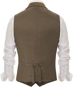 mens suit vest Lapel Irregular buttons Herringbone striped lattice wool tweed For mens vest