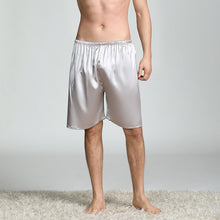 Load image into Gallery viewer, Mens Satin Shorts Sleepwear Satin Pajama Silk Sleep Shorts