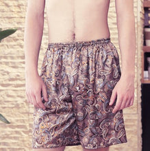 Load image into Gallery viewer, Zebra Multicolor Silk Satin Pajama Pants Men&#39;s Shorts Home Pants