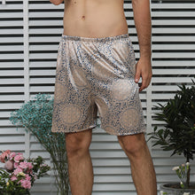 Load image into Gallery viewer, Mens Satin Shorts Sleepwear Satin Pajama Silk Sleep Shorts