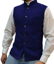Load image into Gallery viewer, Brown Wedding Vest for Groomsmen Stand Collar 5 Buttons 3 Pockets Casual Waistcoat