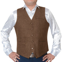 Load image into Gallery viewer, Mismatched Wedding Vests for Groomsmen Groom Vests in Brown/Coffee/Grey/Champagne