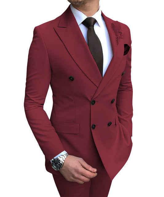 Wedding suit cheap red