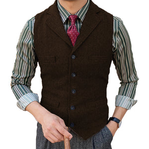 Heren klassiek henringbone patroon pak vest inkeping revers slim fit vest voor bruiloft bruidegommannen (legergroen, XXL), Groen, XXL Heren klassiek henringbone patroon pak vest inkeping revers slim fit vest voor bruiloft bruidegommannen (legergroen, XXL), Groen, XXL