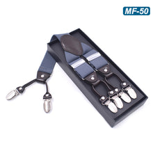 Load image into Gallery viewer, Men&#39;s Suspenders with Strong Clips Adjustable Y Back Groomsmen Suspenders Heavy Duty Clips
