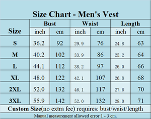 Men's Vest U Neck Plaid Double Breasted Formal Business Vest