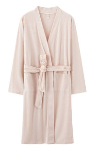 Thread Knit Bathrobe Kimono Waffle Long Sleeve Men's Nightgown