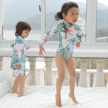 Load image into Gallery viewer, Family Swimwear Nylon Print Boys and Girls Parent-Child Swimwear