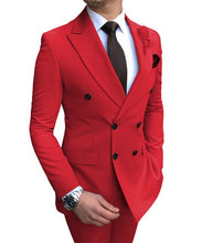 Load image into Gallery viewer, Wedding Suits for Groom Groomsmen Burgundy Blue Red Pink Tuxedo