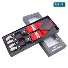 Load image into Gallery viewer, Men&#39;s Suspenders with Strong Clips Adjustable Y Back Groomsmen Suspenders Heavy Duty Clips