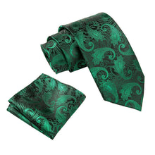 Load image into Gallery viewer, Neck Tie and Pocket Square for Men Paisley Wedding Neckties Square Set Ready-to-ship