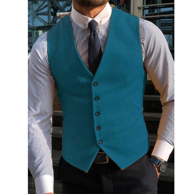 dress vest for men Men's Suit Vest For Wedding GroommanTweed Business Waistcoat Jacket V – DressCulture