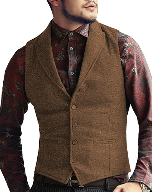 Made to Order Black Mens Vest Casual Business Waistcoat Lapel Collar DressCulture Made to Order Black Mens Vest Casual Business Waistcoat Lapel Collar DressCulture