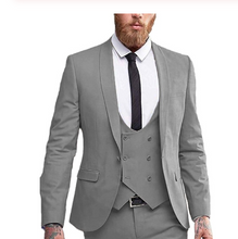 Load image into Gallery viewer, Men’s Suit 3 Piece Suit Collar Double Breasted Wedding Grooms Custom Made Tuxedos Suits