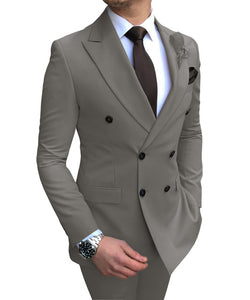 Men's Suits 2 PICS Slim Fit Formal Lapel Tuxedos For Wedding Suit Blazer Pants