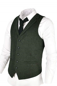 Made to Order Army Green Men Suit Vest