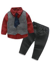Load image into Gallery viewer, Boy&#39;s Vest Made-to-Order Light Grey Herringbone Baby Infant Toddler Boys Girls Waistcoat V-neck 3 Pockets 3 Buttons