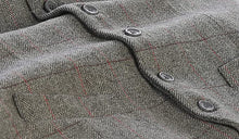 Load image into Gallery viewer, Men&#39;s 5-button V Neck Herringbone Slim-Fit Formal Suit Vest