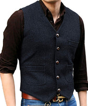 Load image into Gallery viewer, Men&#39;s Vest Tweed Steampunk Premium Wool Blend Waistcoat For Wedding