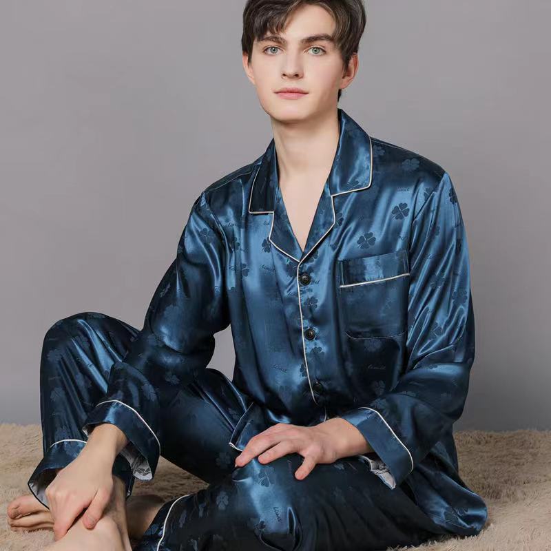 Jacquard Silk Pajama Shirt | Size S
