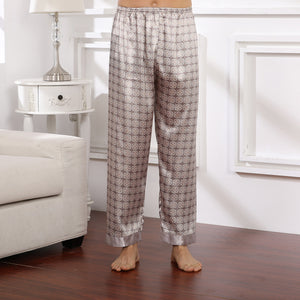 Men's Satin Pajama Long Pants Home Nightgown Pants