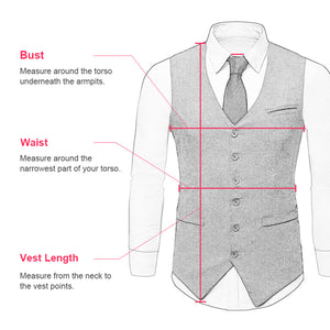 Boy's Vest Made-to-Order Light Grey Herringbone Baby Infant Toddler Boys Girl's Waistcoat V-neck 2 Pockets 3 Buttons