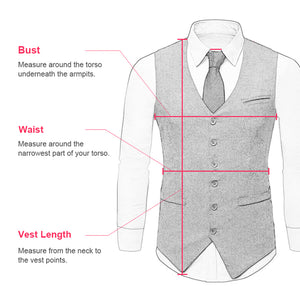 Boy's Vest Made-to-Order Light Grey Herringbone Baby Infant Toddler Boys Girls Waistcoat V-neck 3 Pockets 3 Buttons